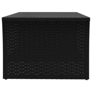 vidaXL Coffee Table Black 100x50x40 cm Poly Rattan