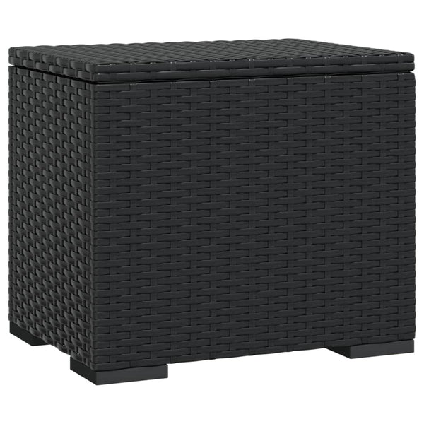 vidaXL Stools with Cushions 2 pcs Black 40x30x40 cm Poly Rattan