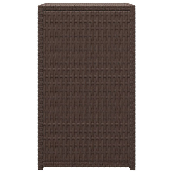 vidaXL C-shaped Side Table Brown 40x35x60 cm Poly Rattan