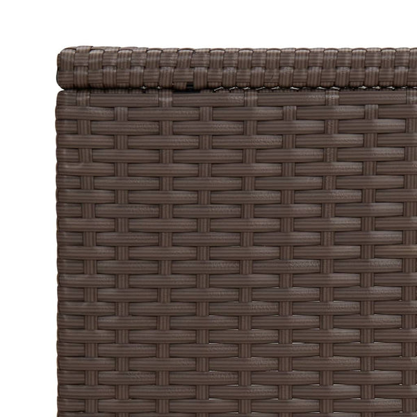 vidaXL C-shaped Side Table Brown 40x35x60 cm Poly Rattan