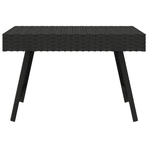 vidaXL Foldable Side Table Black 60x40x38 cm Poly Rattan