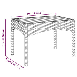 vidaXL 3-Piece Garden Lounge Set with Cushions Black Poly Rattan
