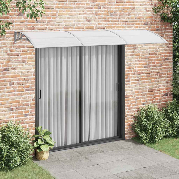 vidaXL Door Awning Grey 300x100 cm Polycarbonate