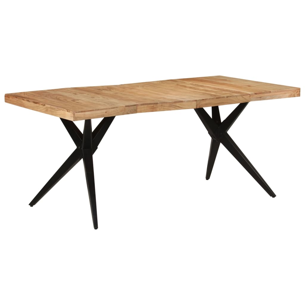 Schwarzer Esstisch Akazie Massivholz 180 cm