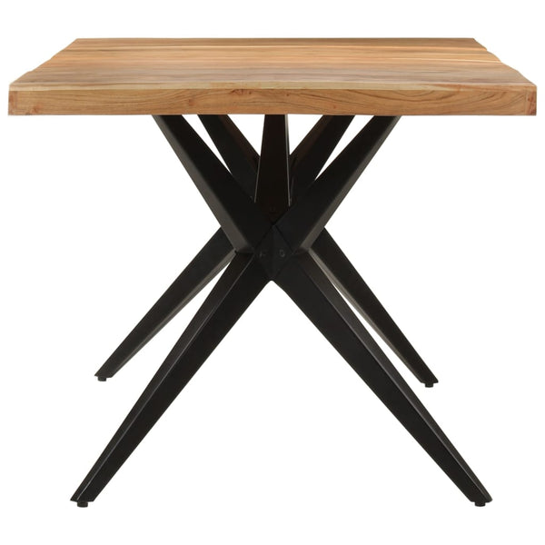 Schwarzer Esstisch Akazie Massivholz 180 cm