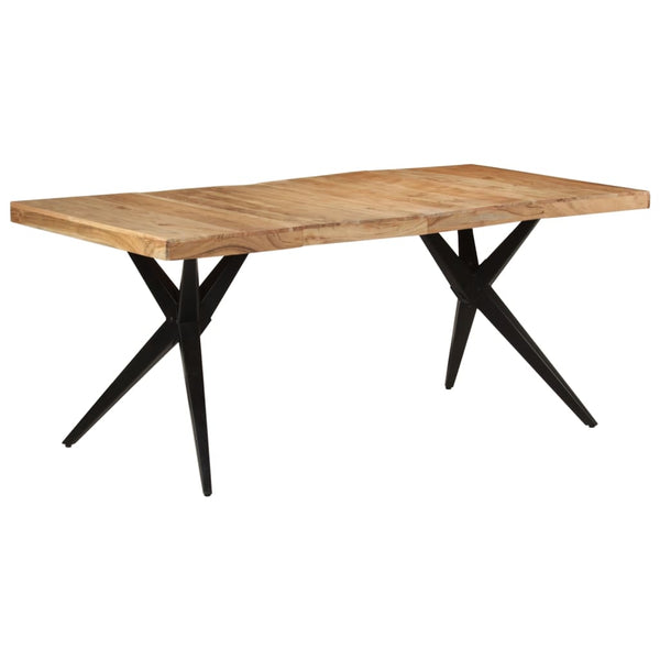Schwarzer Esstisch Akazie Massivholz 180 cm