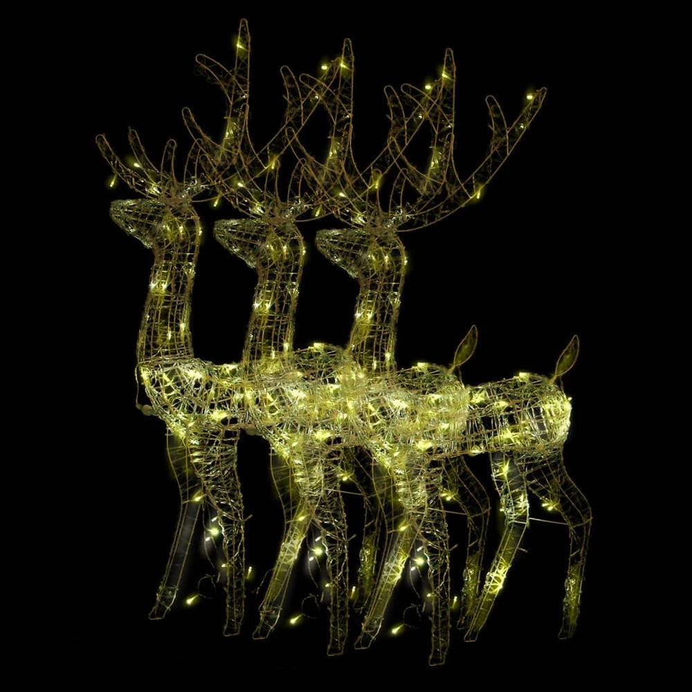 vidaXL LED Reindeer 3 pcs. Acrylic 120 cm Warm White