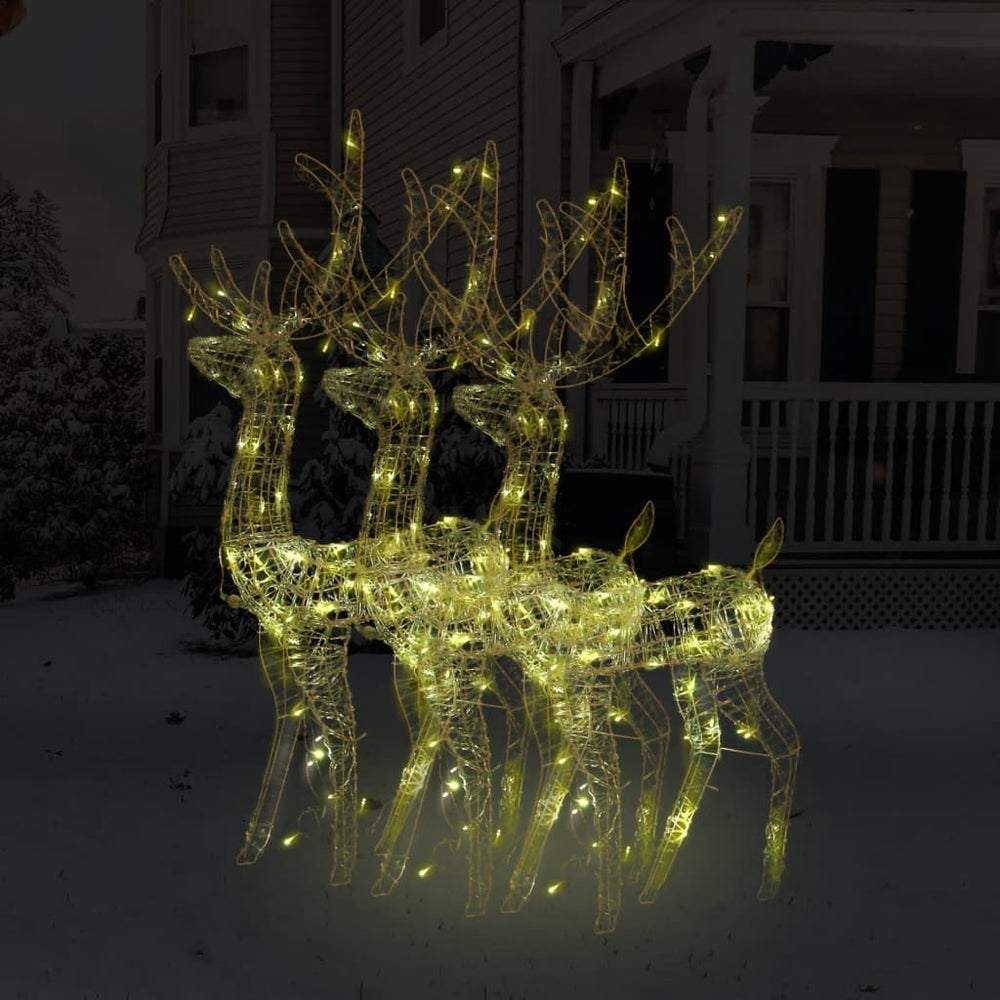 vidaXL LED Reindeer 3 pcs. Acrylic 120 cm Warm White