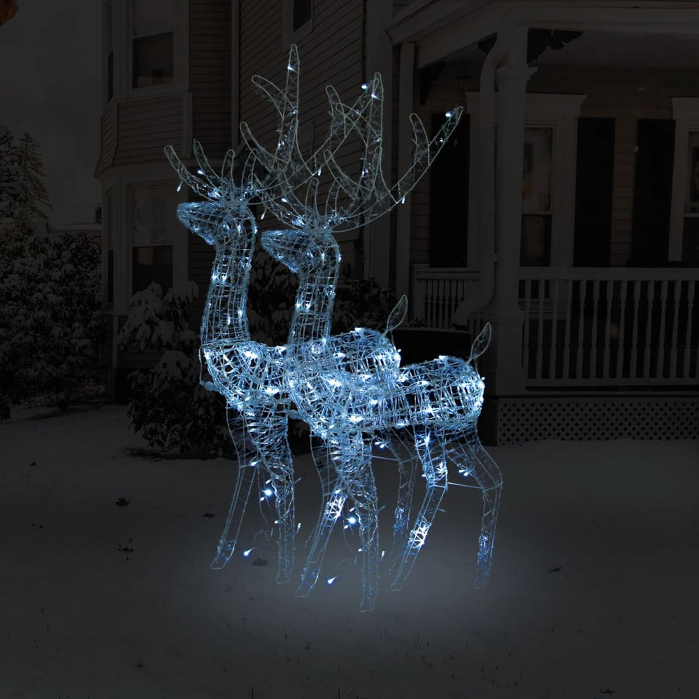 vidaXL LED Reindeer 2 pcs. Acrylic 120 cm Cold White