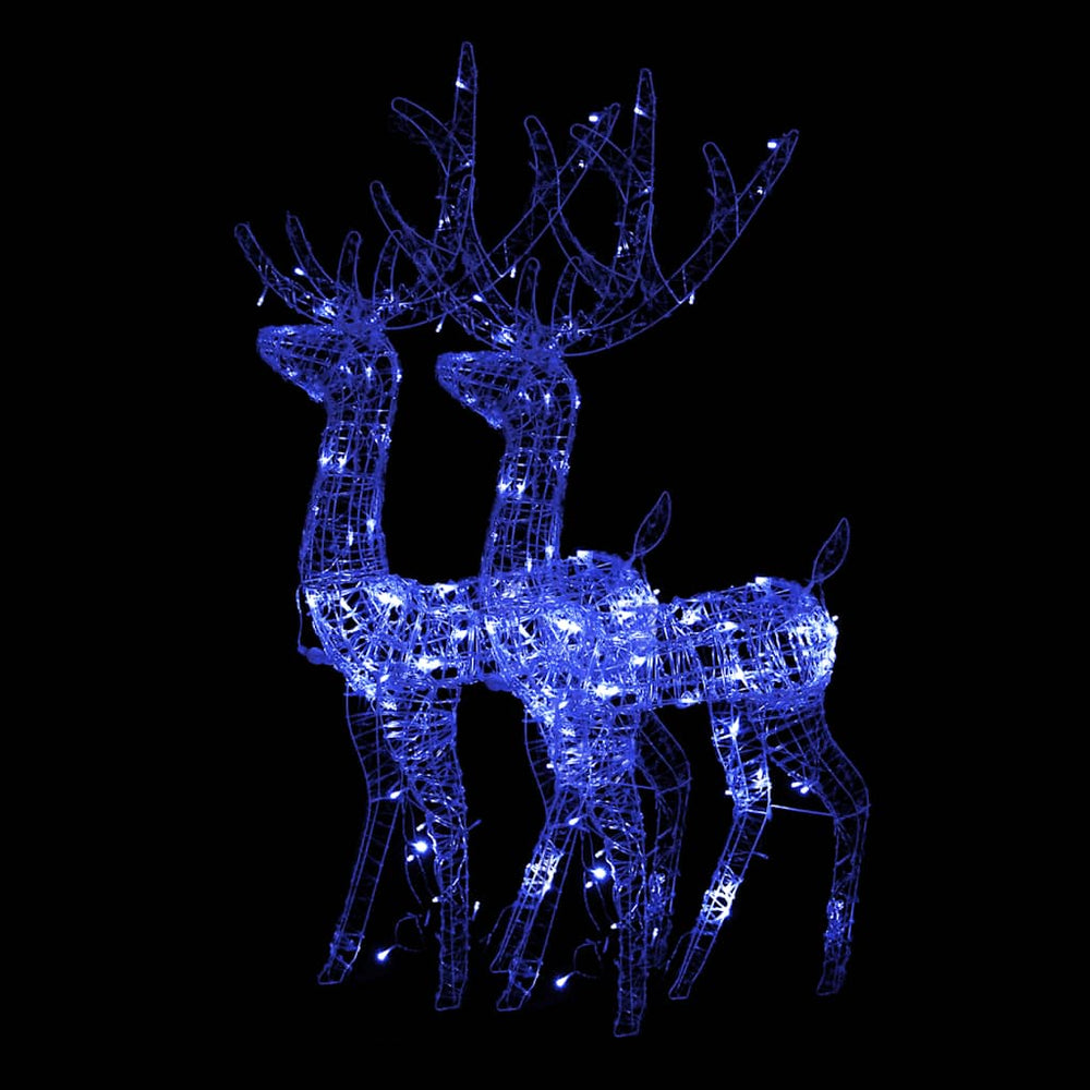 vidaXL LED Reindeer 2 pcs. Acrylic 120 cm Blue