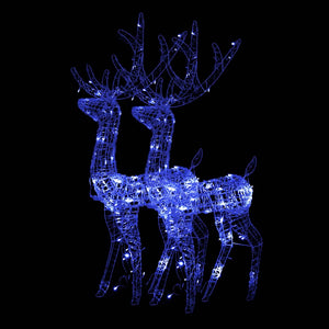 vidaXL LED Reindeer 2 pcs. Acrylic 120 cm Blue