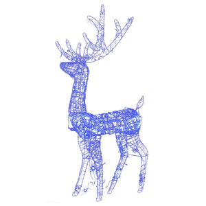 vidaXL LED Reindeer 2 pcs. Acrylic 120 cm Blue