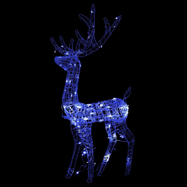 vidaXL LED Reindeer 2 pcs. Acrylic 120 cm Blue