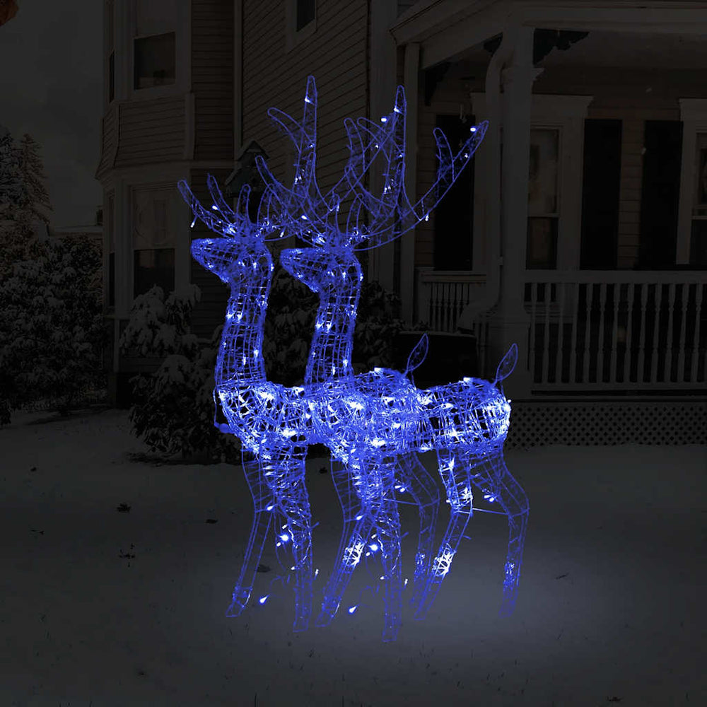 vidaXL LED Reindeer 2 pcs. Acrylic 120 cm Blue