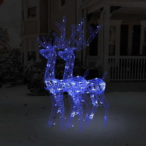 vidaXL LED Reindeer 2 pcs. Acrylic 120 cm Blue
