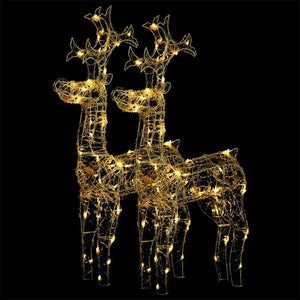vidaXL Reindeer Christmas Decoration 2 pcs 60x16x100 cm Acrylic