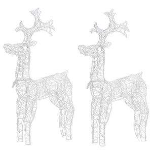 vidaXL Reindeer Christmas Decoration 2 pcs 60x16x100 cm Acrylic