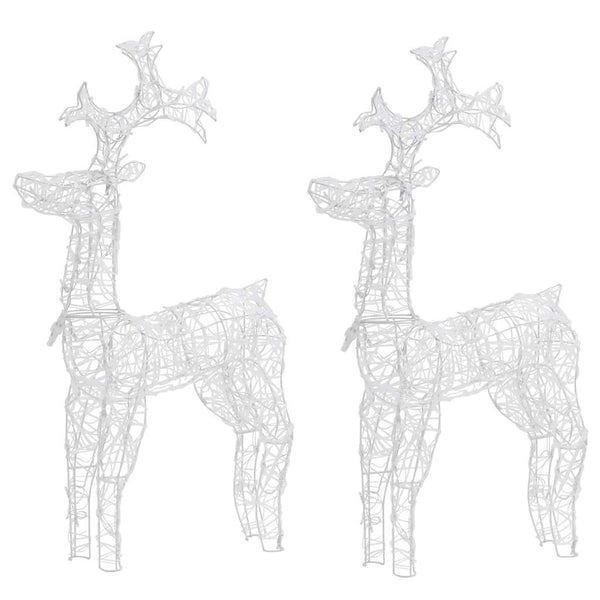 vidaXL Reindeer Christmas Decoration 2 pcs 60x16x100 cm Acrylic