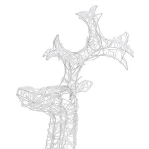vidaXL Reindeer Christmas Decoration 2 pcs 60x16x100 cm Acrylic