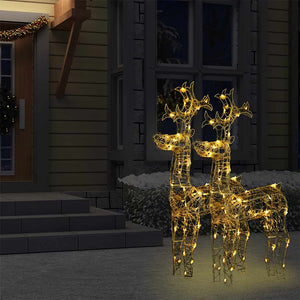 vidaXL Reindeer Christmas Decoration 2 pcs 60x16x100 cm Acrylic