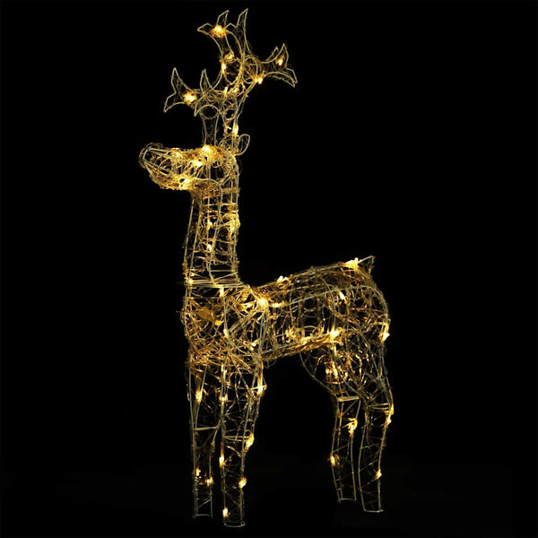 vidaXL Reindeer Christmas Decoration 2 pcs 60x16x100 cm Acrylic