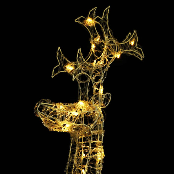 vidaXL Reindeer Christmas Decoration 2 pcs 60x16x100 cm Acrylic
