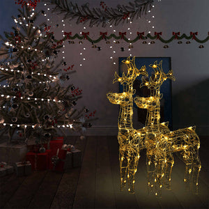 vidaXL Reindeer Christmas Decoration 2 pcs 60x16x100 cm Acrylic