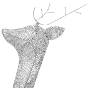 vidaXL LED Reindeer 6 pcs. Silver Cool White Mesh