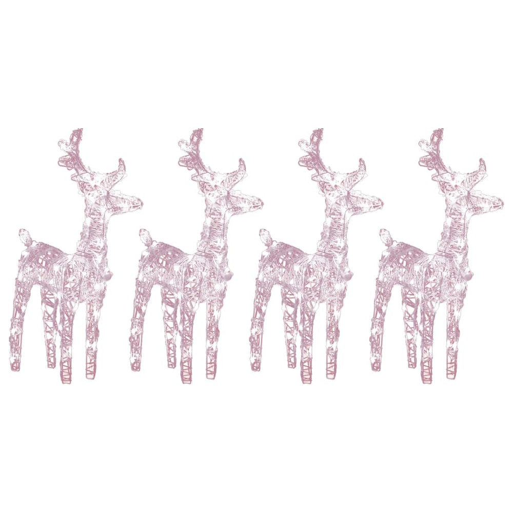 vidaXL LED Reindeer 4 pcs. Warm White 160 LEDs Acrylic