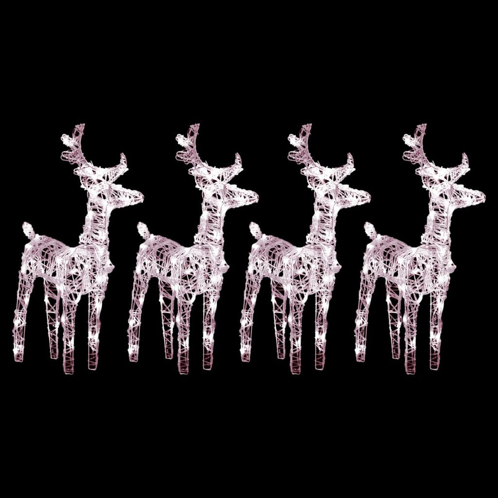 vidaXL LED Reindeer 4 pcs. Warm White 160 LEDs Acrylic