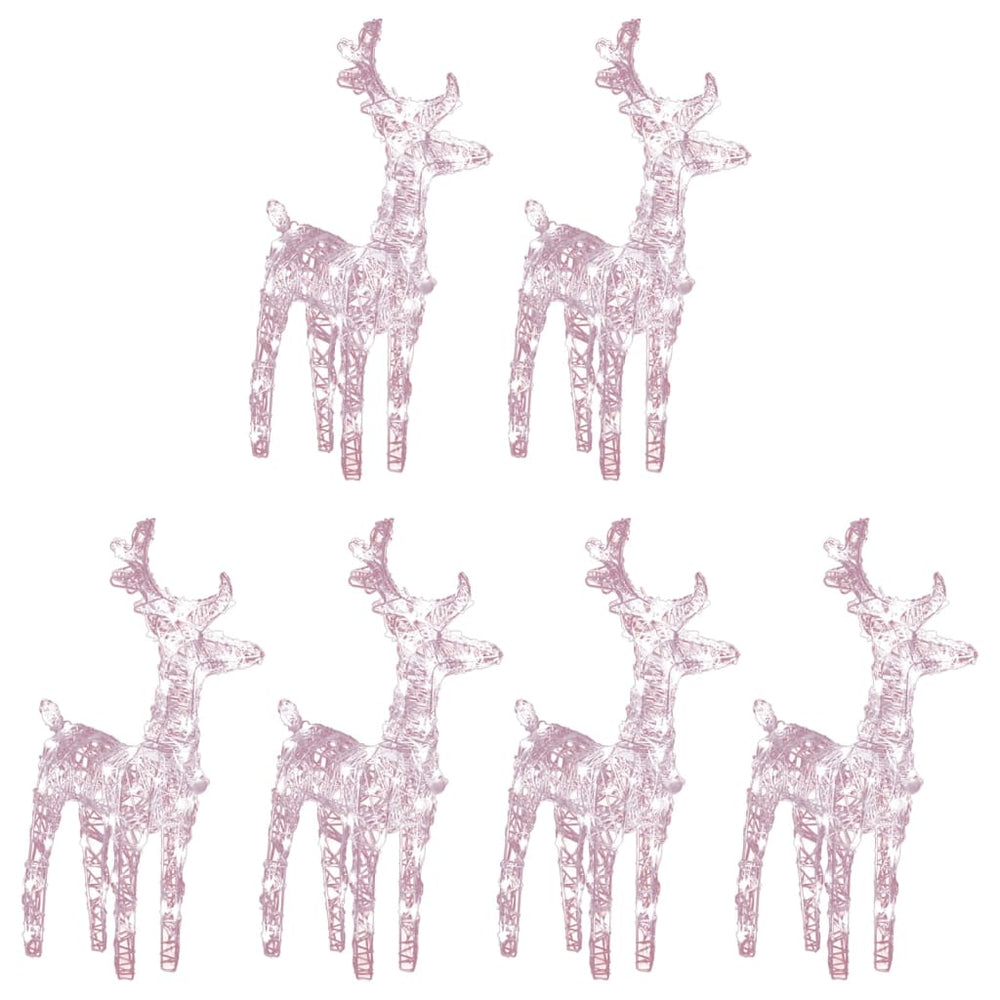 vidaXL LED Reindeer 6 pcs. Warm White 240 LEDs Acrylic
