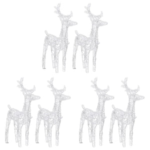 vidaXL LED Reindeer 6 pcs. Warm White 240 LEDs Acrylic