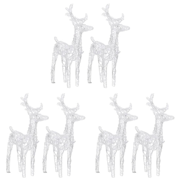vidaXL LED Reindeer 6 pcs. Warm White 240 LEDs Acrylic