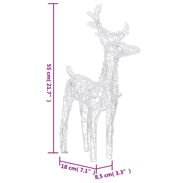 vidaXL LED Reindeer 6 pcs. Warm White 240 LEDs Acrylic
