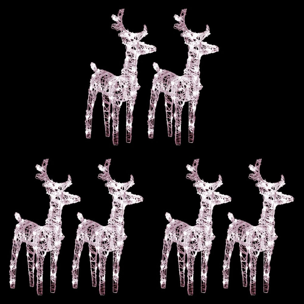 vidaXL LED Reindeer 6 pcs. Warm White 240 LEDs Acrylic