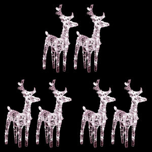 vidaXL LED Reindeer 6 pcs. Warm White 240 LEDs Acrylic