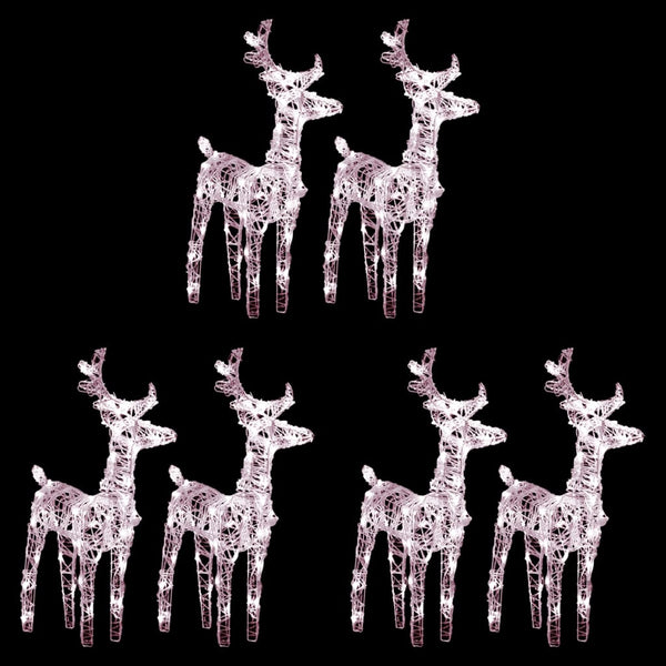 vidaXL LED Reindeer 6 pcs. Warm White 240 LEDs Acrylic