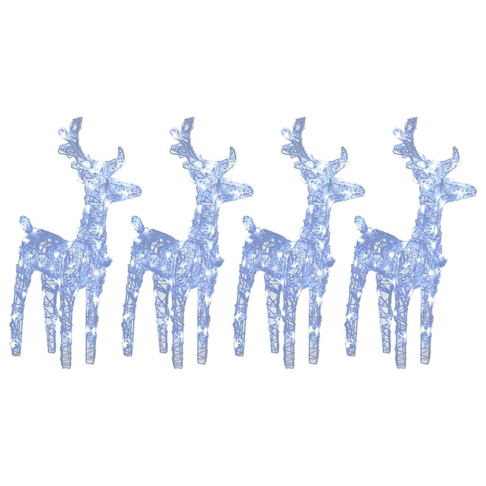 vidaXL LED Reindeer 4 pcs. Cool White 160 LEDs Acrylic