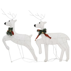 vidaXL LED Reindeer 6 pcs. White 120 LEDs