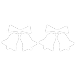 vidaXL 2 pcs LED Silhouettes Christmas Bells with 72 LEDs 50x56 cm