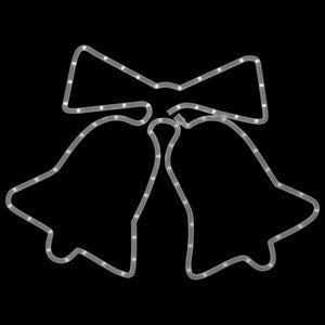 vidaXL 2 pcs LED Silhouettes Christmas Bells with 72 LEDs 50x56 cm
