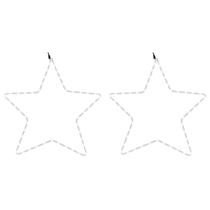 vidaXL LED Silhouettes 2 pcs. Star with 48 LEDs Warm White 56 cm