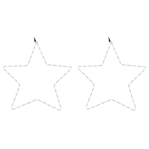 vidaXL LED Silhouettes 2 pcs. Star with 48 LEDs Warm White 56 cm