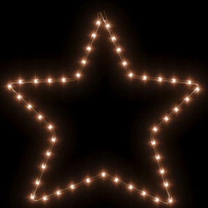 vidaXL LED Silhouettes 2 pcs. Star with 48 LEDs Warm White 56 cm