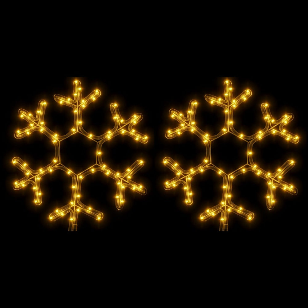 vidaXL LED Snowflake Lights 2 pcs. Warm White 38x37 cm
