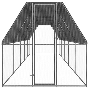 Outdoor-Hühnerkäfig 2x10x2 m Verzinkter Stahl