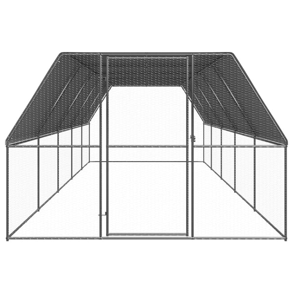 Outdoor-Hühnerkäfig 3x10x2 m Verzinkter Stahl