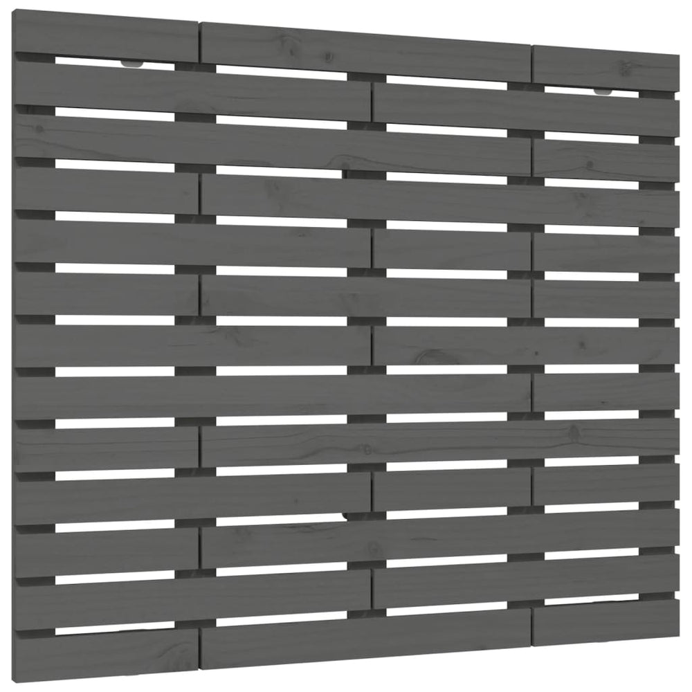 vidaXL Wall Headboard Grey 106x3x91.5 cm Solid Pine Wood