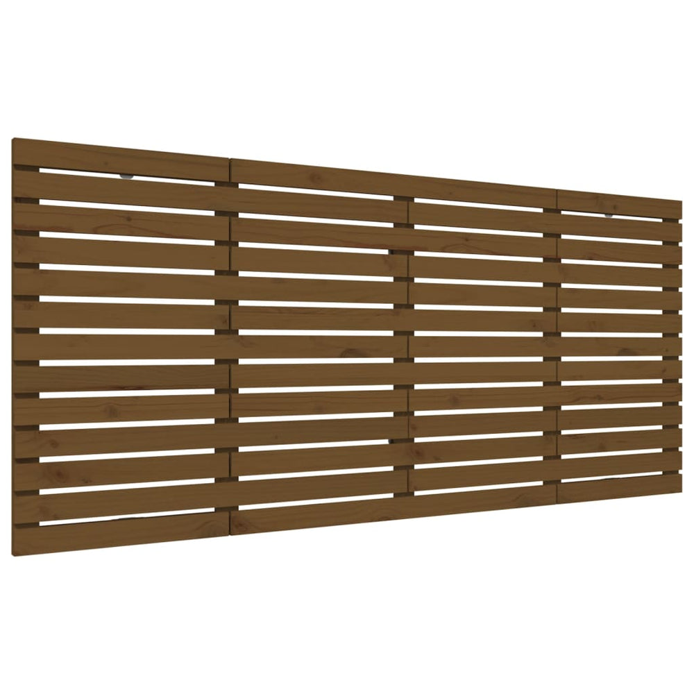 vidaXL Wall Headboard Honey Brown 206x3x91.5 cm Solid Pine Wood