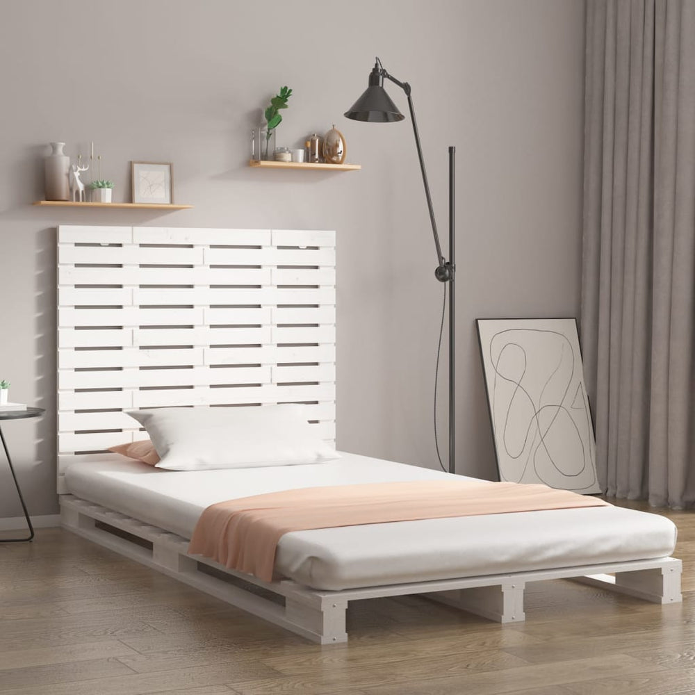 vidaXL Wall Headboard White 96x3x91.5 cm Solid Pine Wood